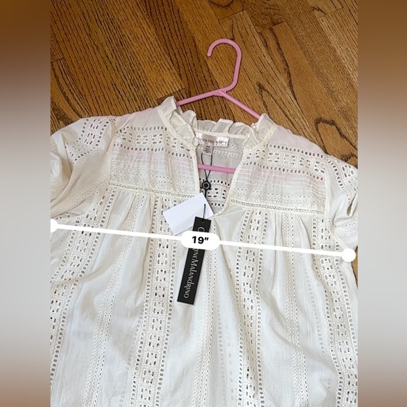 NWT Catherine Malandrino Cream Lace Blouse - Picture 10 of 11